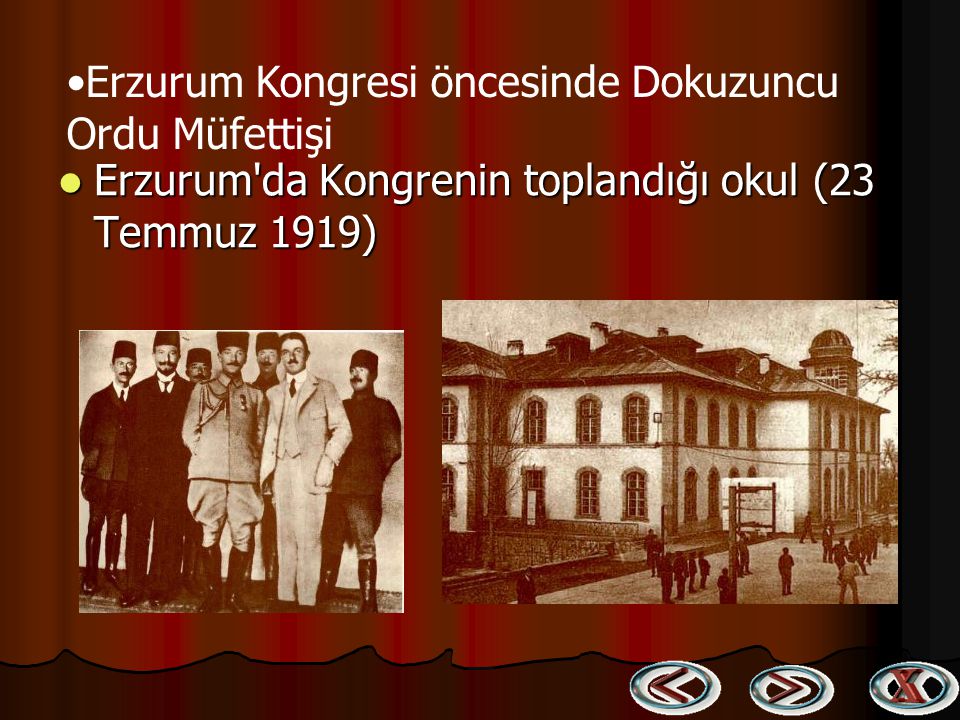 Erzurum Kongresi öncesinde Dokuzuncu Ordu Müfettişi