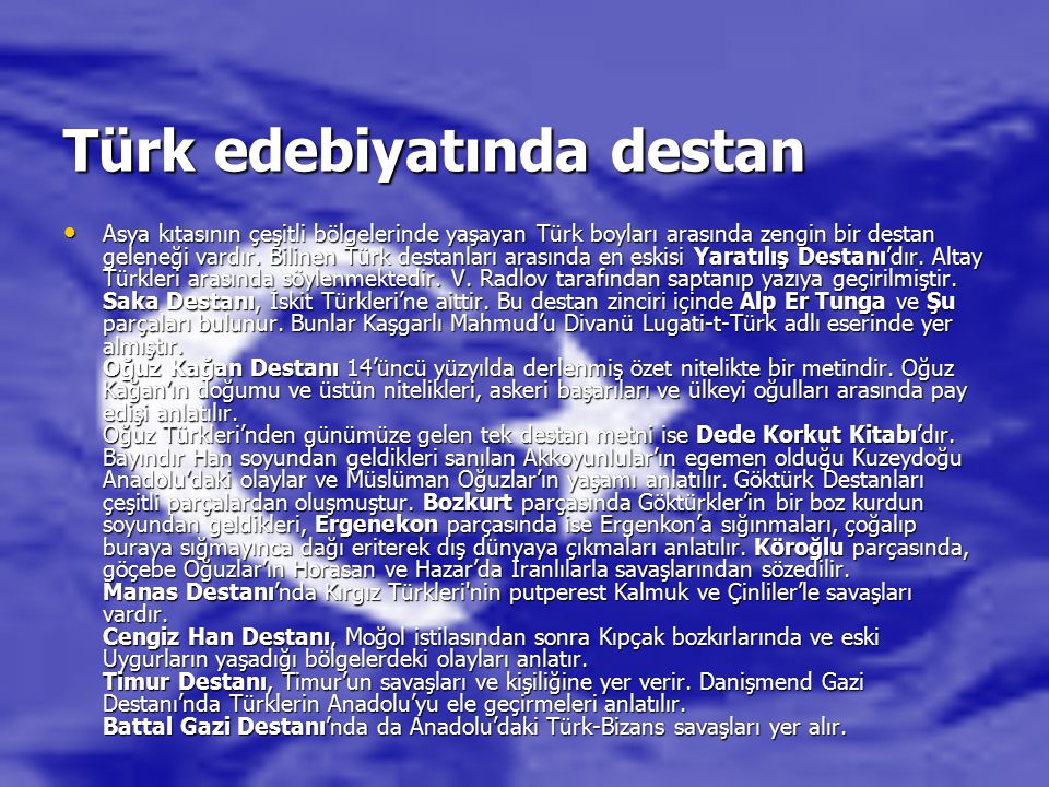 Türk edebiyatında destan