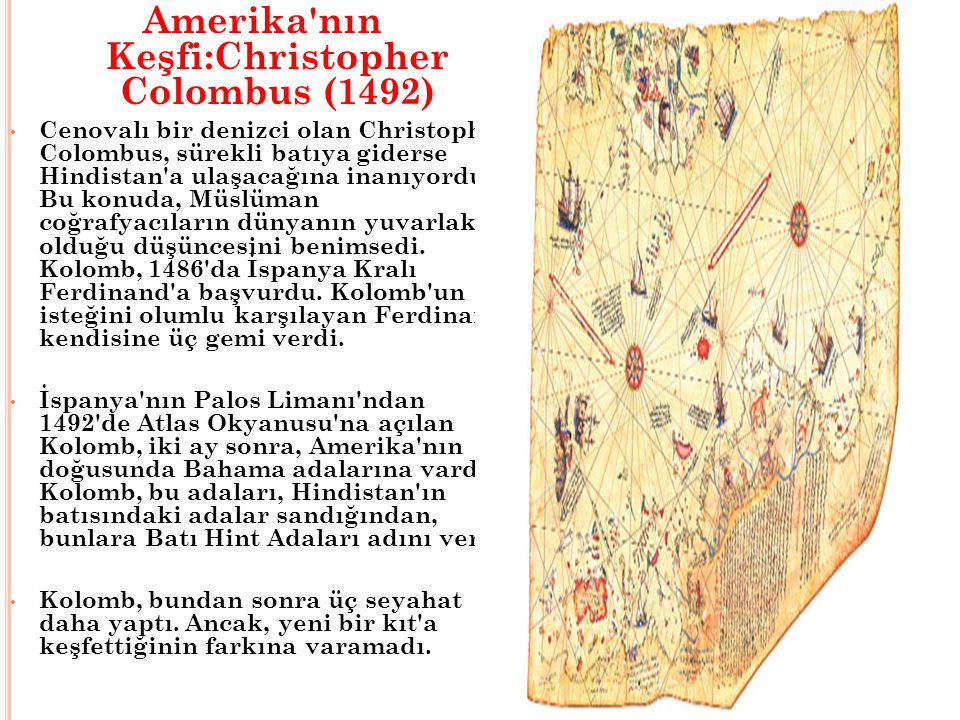 Amerika nın Keşfi:Christopher Colombus (1492)