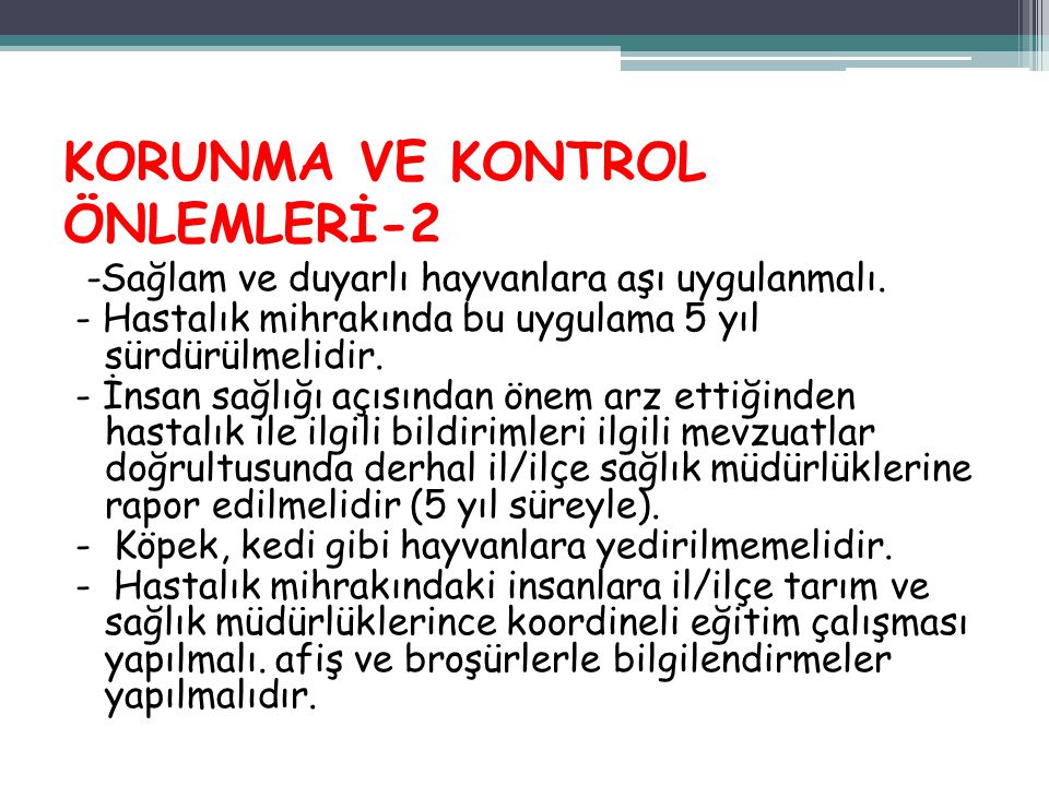 KORUNMA VE KONTROL ÖNLEMLERİ-2