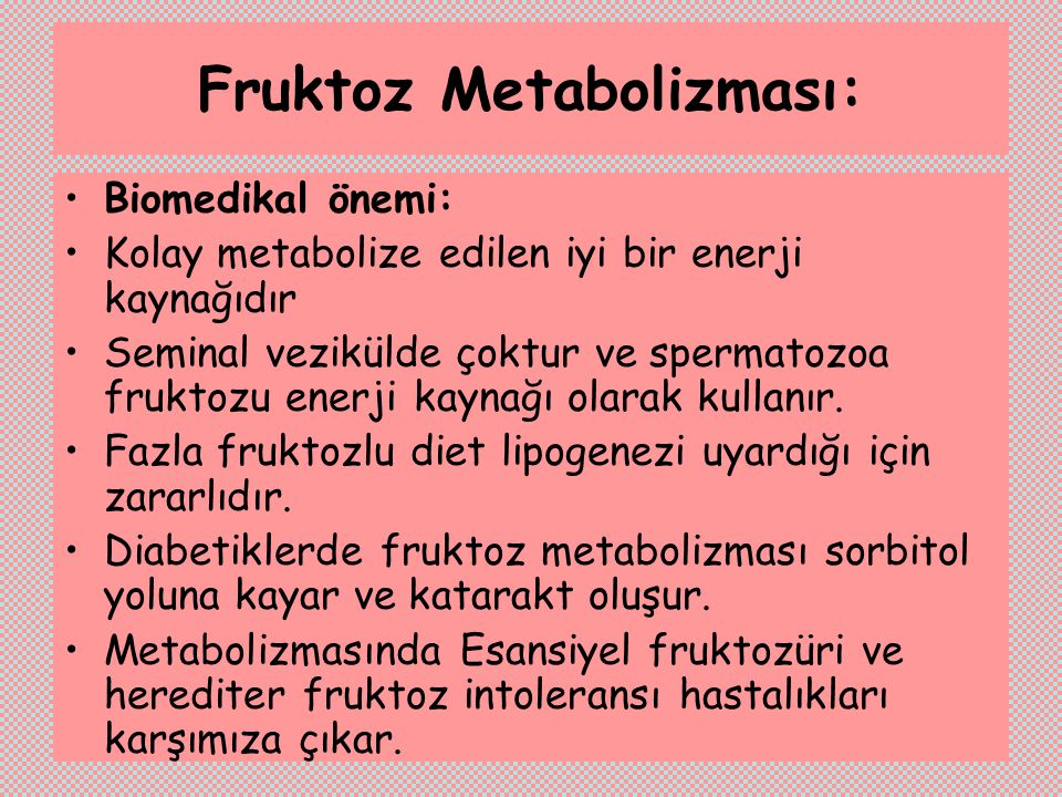 Fruktoz Metabolizması: