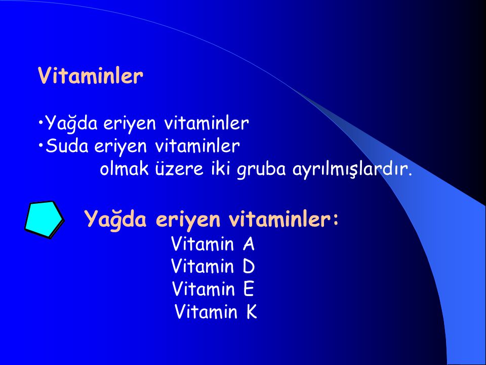 Yağda eriyen vitaminler: