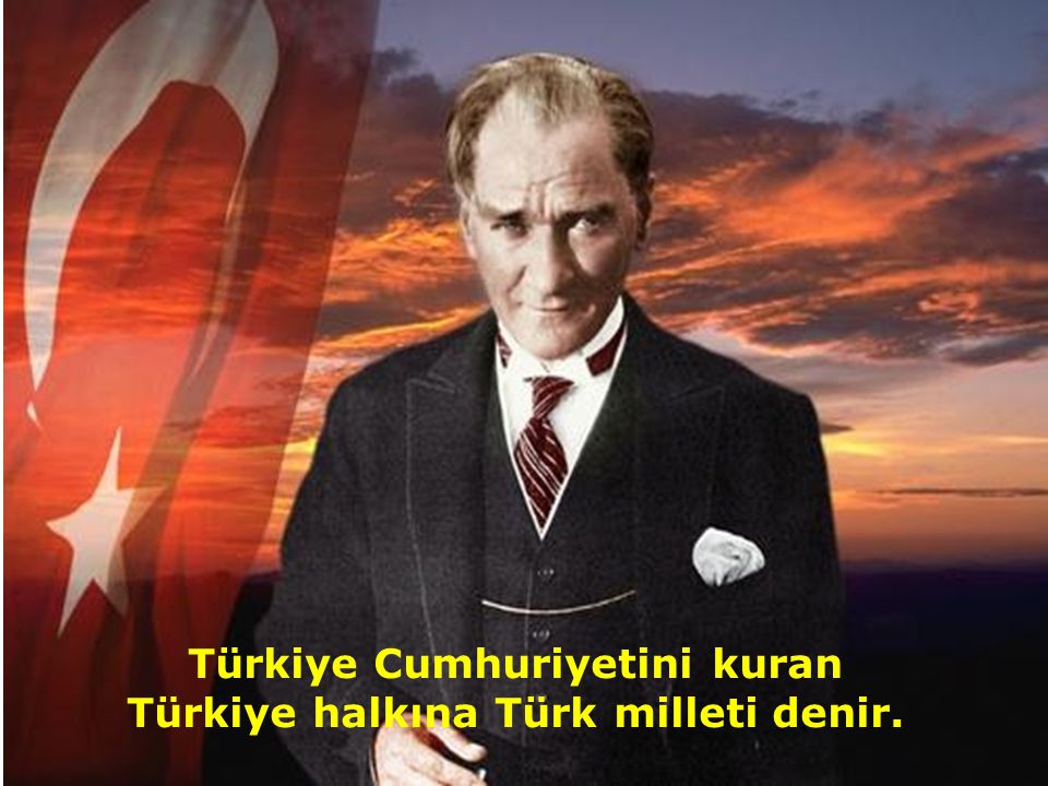 Türkiye Cumhuriyetini kuran Türkiye halkına Türk milleti denir.