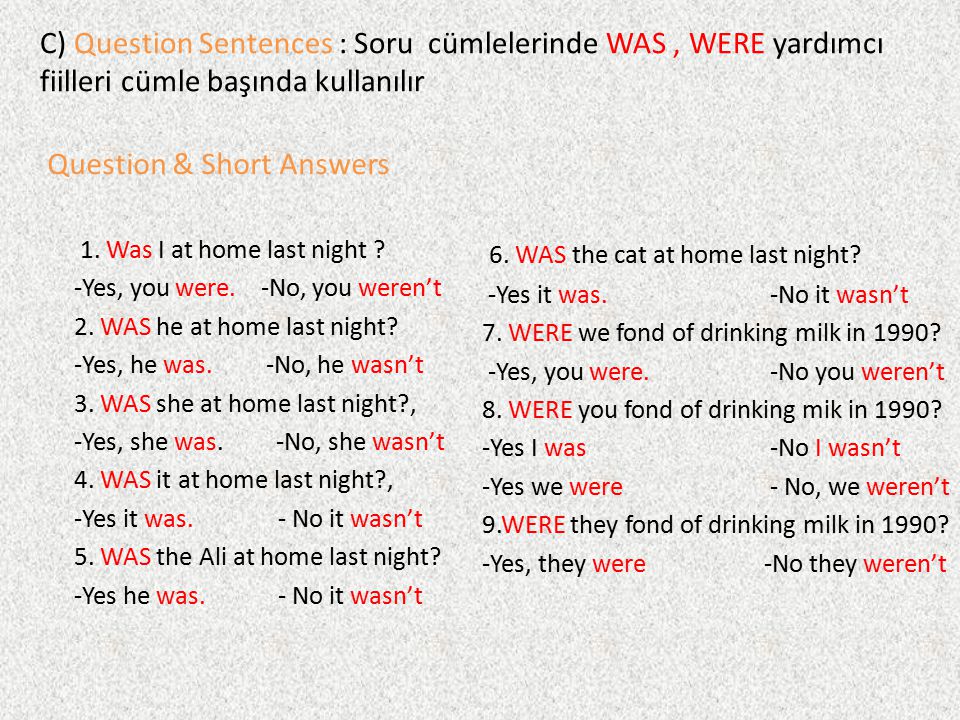 I wasn t перевод. Вопросы с was were. Is короткий ответ. Her was или were. Was were sentences.