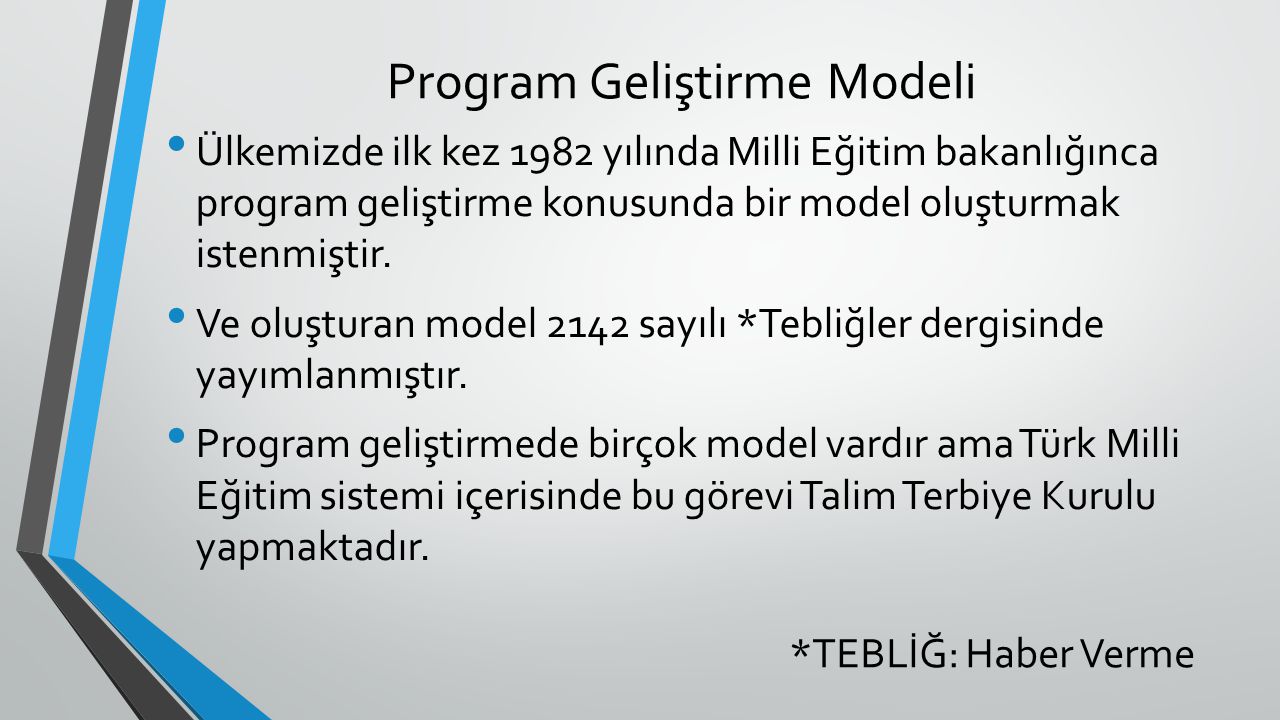 Program Geliştirme Modeli