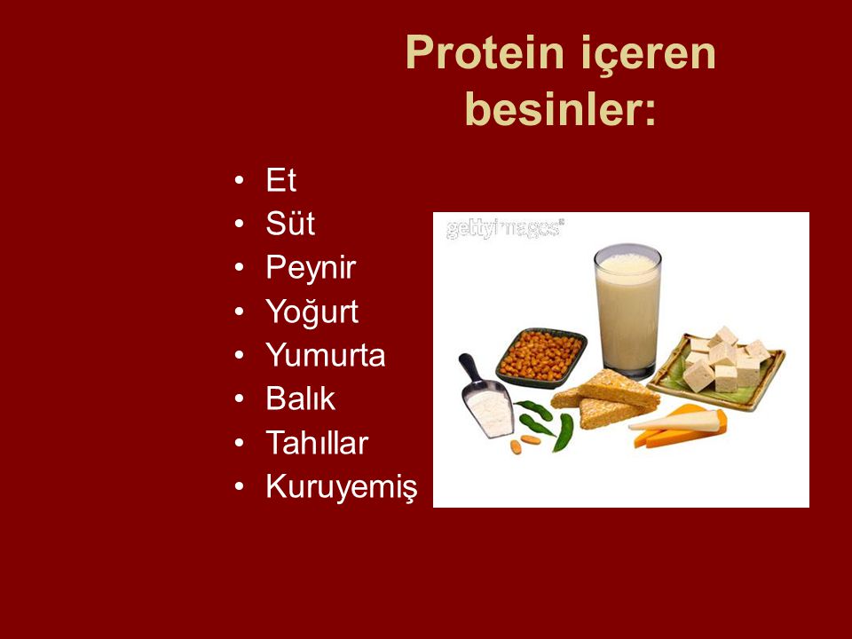 Protein içeren besinler: