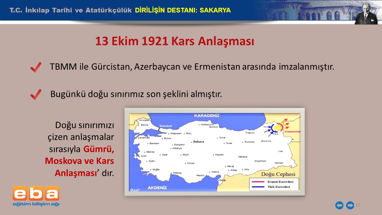 T.C. İnkılap Tarihi ve Atatürkçülük DİRİLİŞİN DESTANI: SAKARYA
