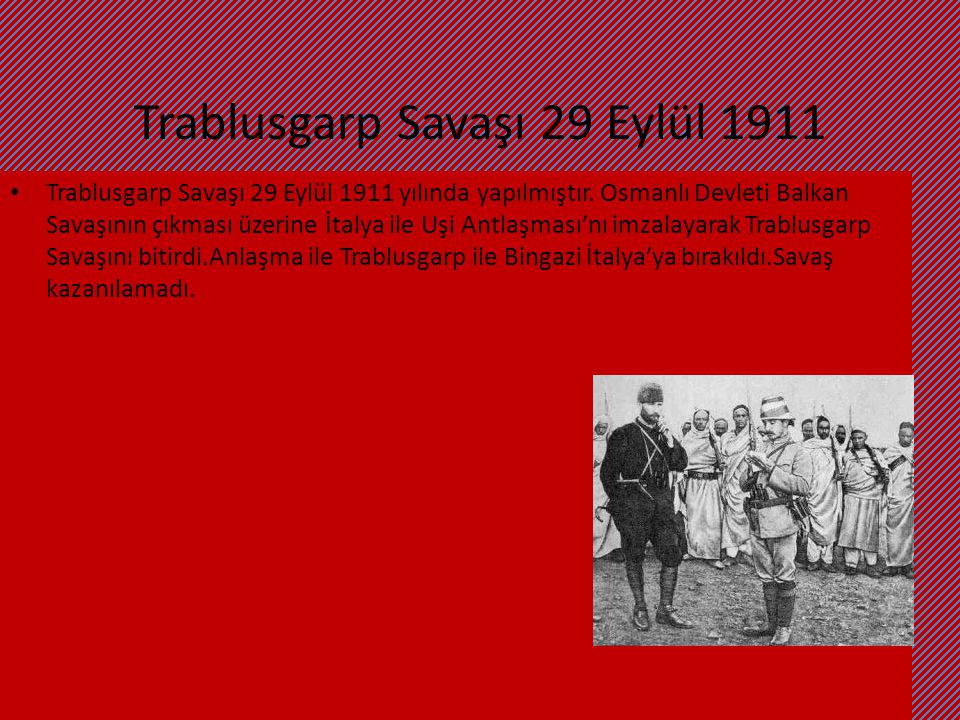 Trablusgarp Savaşı 29 Eylül 1911