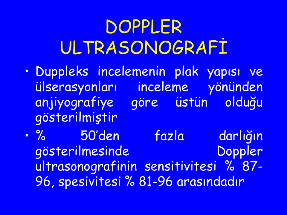 DOPPLER ULTRASONOGRAFİ