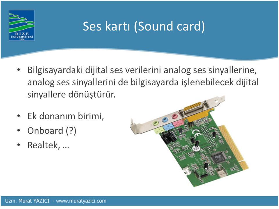 Ses kartı (Sound card)