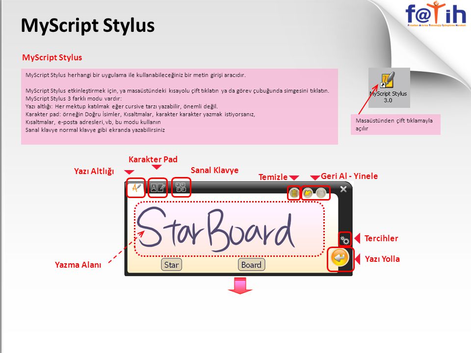 MyScript Stylus MyScript Stylus Karakter Pad Yazı Altlığı Sanal Klavye