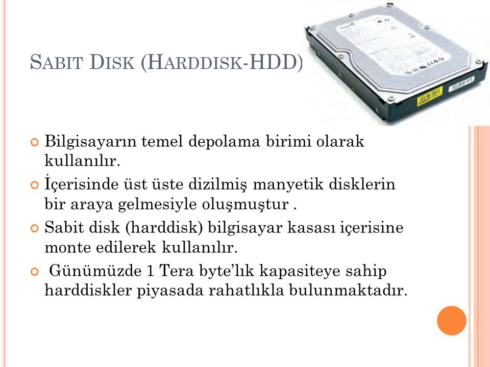 Sabit Disk (Harddisk-HDD)