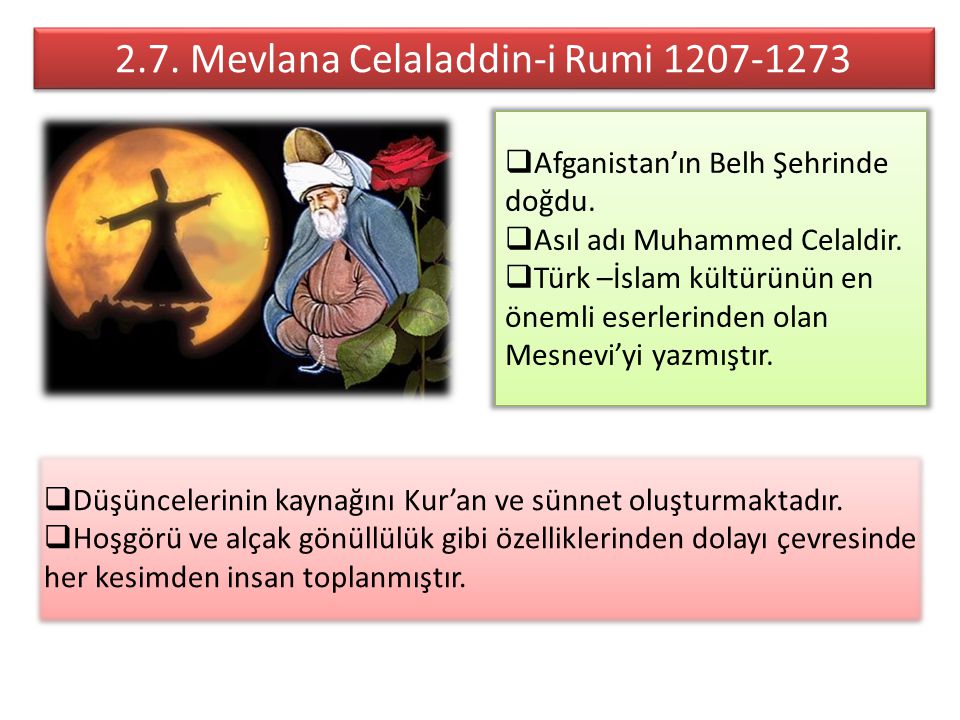 2.7. Mevlana Celaladdin-i Rumi