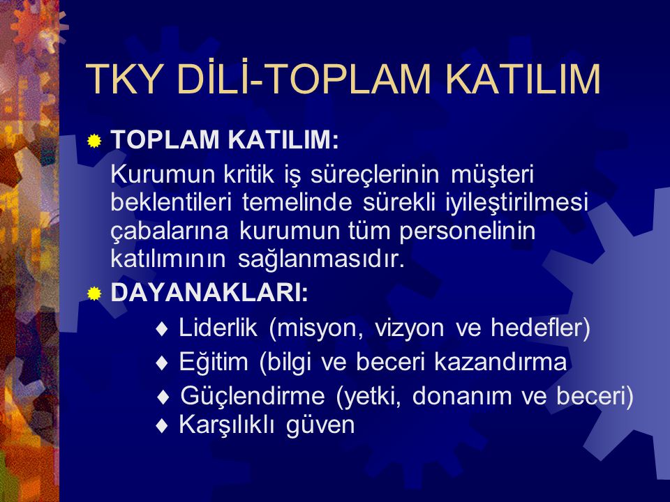 TKY DİLİ-TOPLAM KATILIM