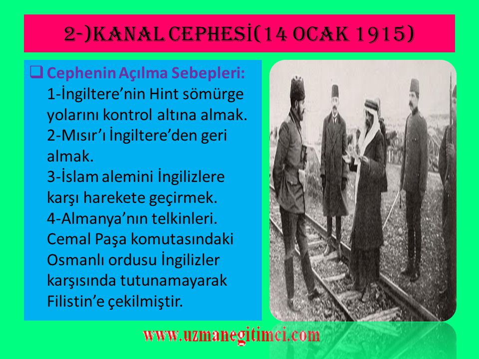 2-)KANAL CEPHESİ(14 Ocak 1915)