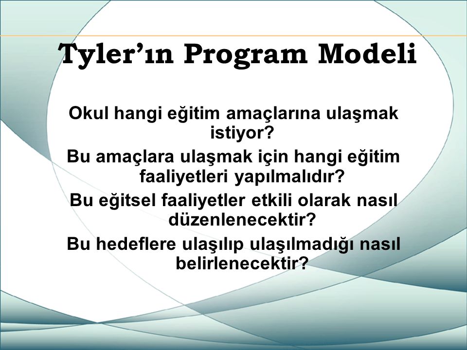 Tyler’ın Program Modeli