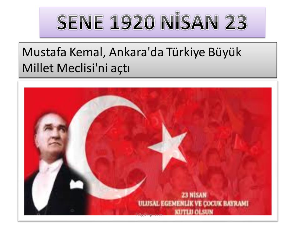 SENE 1920 NİSAN 23 Mustafa Kemal, Ankara da Türkiye Büyük Millet Meclisi ni açtı bilgidagi.com