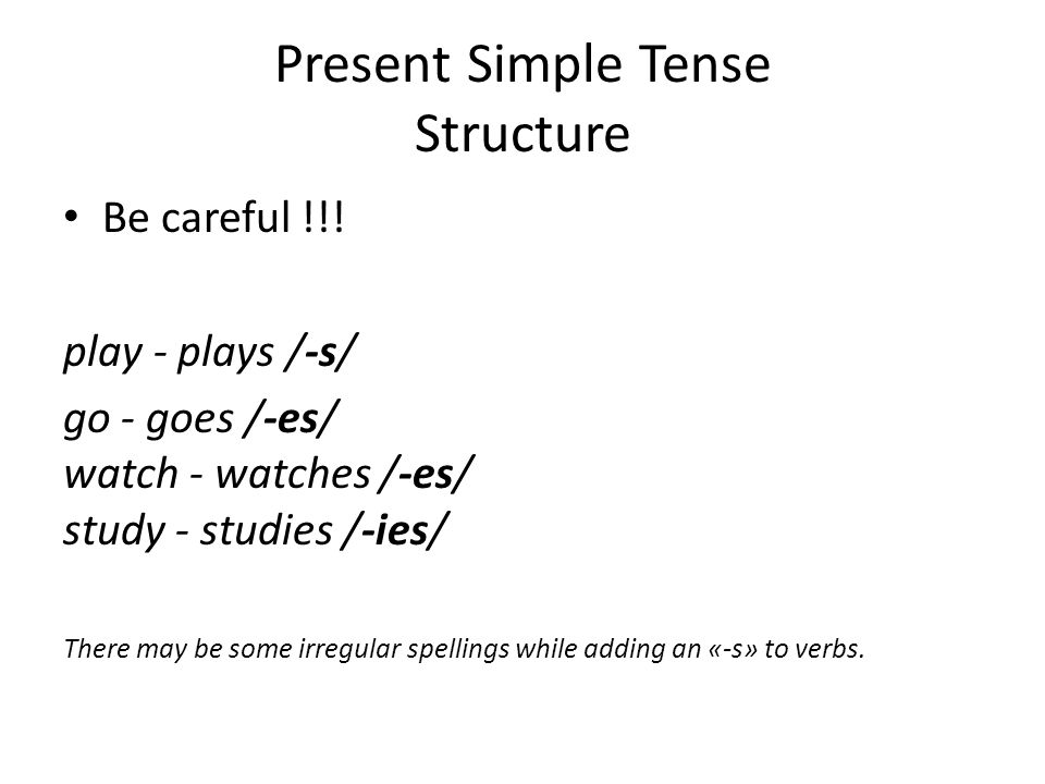 Present Simple Tense Structure