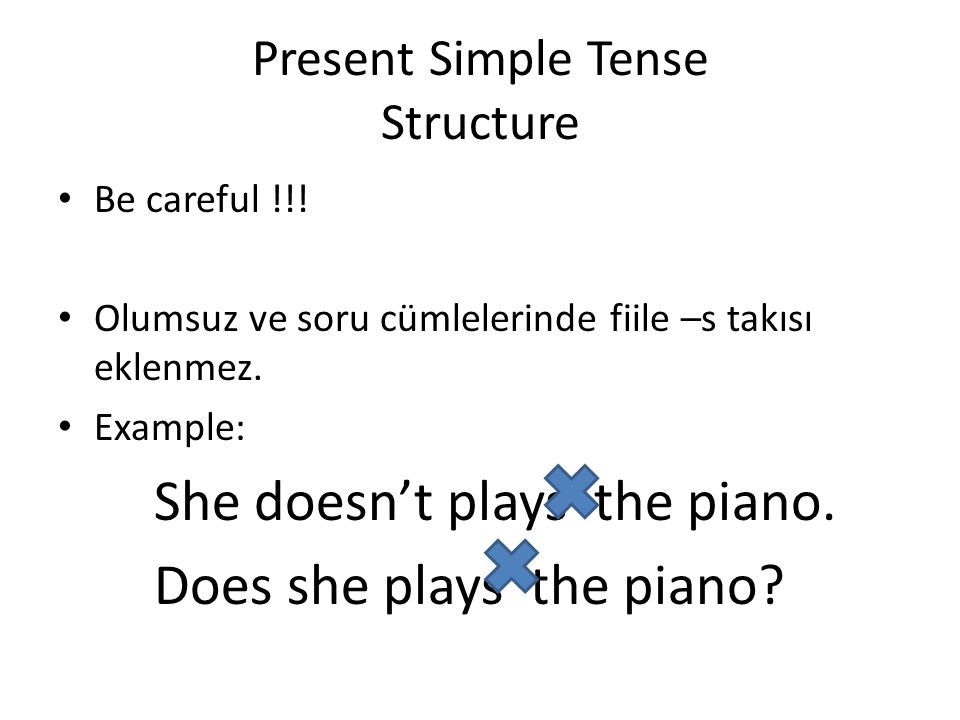 Present Simple Tense Structure