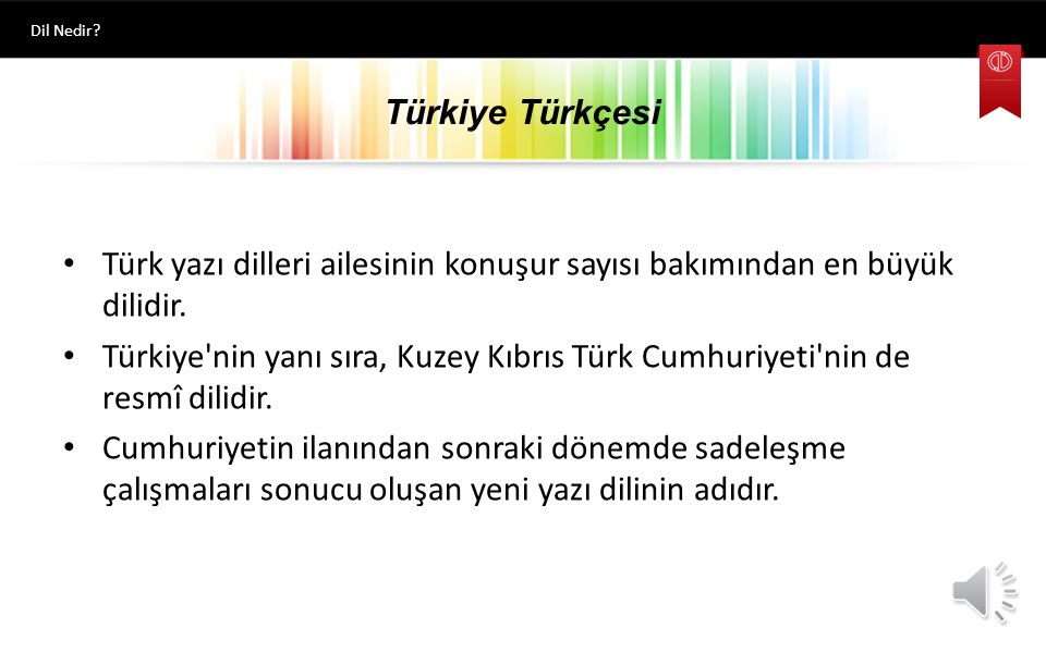 Dil Nedir Türkiye Türkçesi. Türk yazı dilleri ailesinin konuşur sayısı bakımından en büyük dilidir.