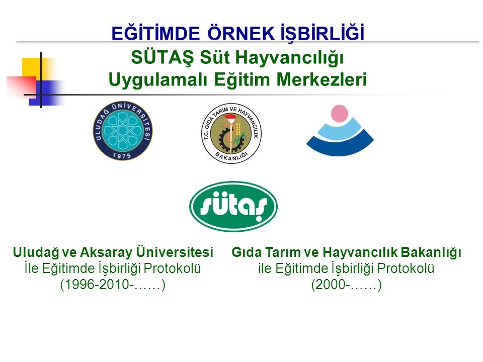Uludağ ve Aksaray Üniversitesi Gıda Tarım ve Hayvancılık Bakanlığı