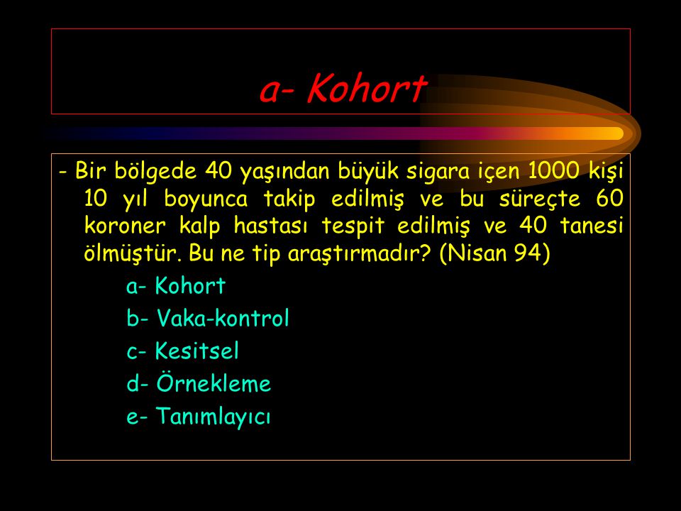 a- Kohort