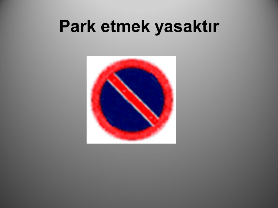 Park etmek yasaktır