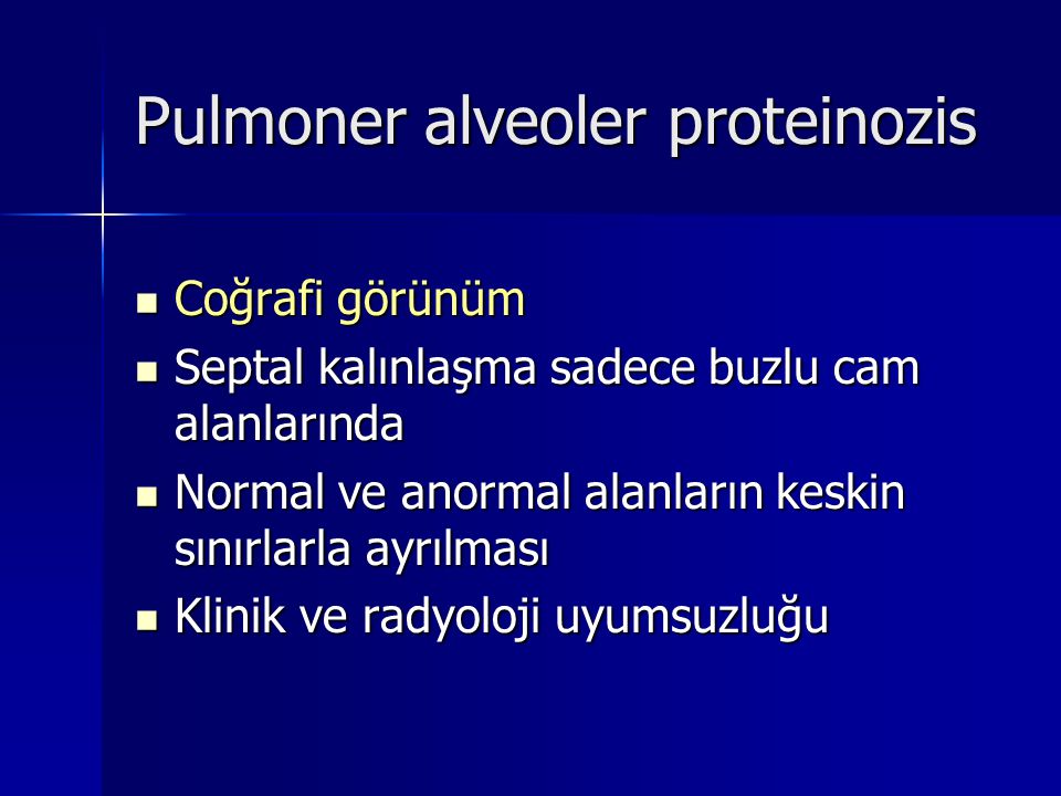 Pulmoner alveoler proteinozis