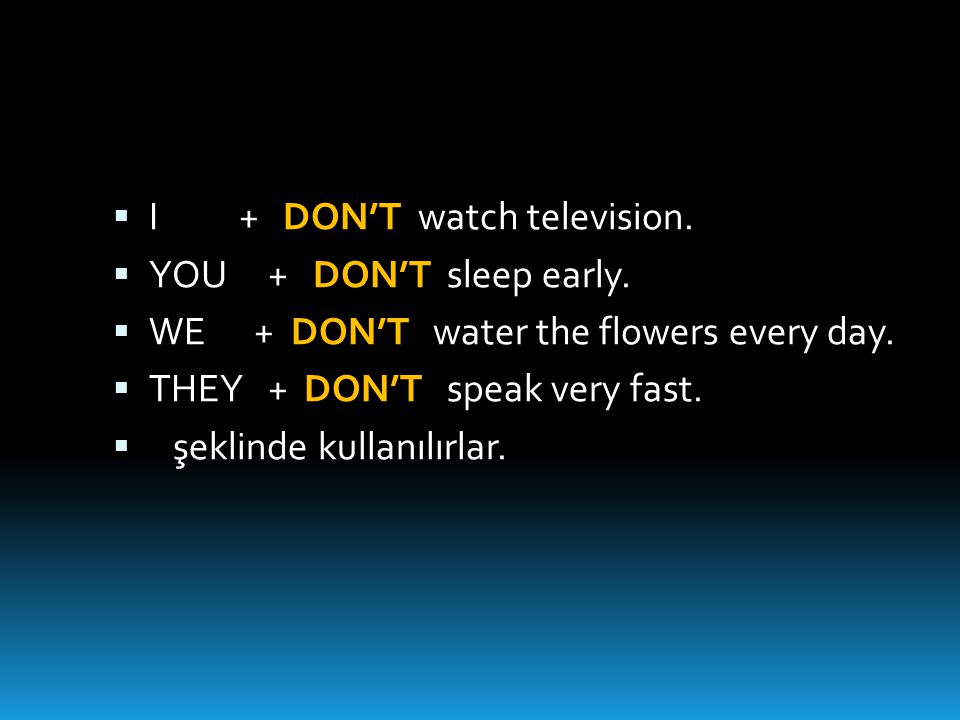 I + DON’T watch television.