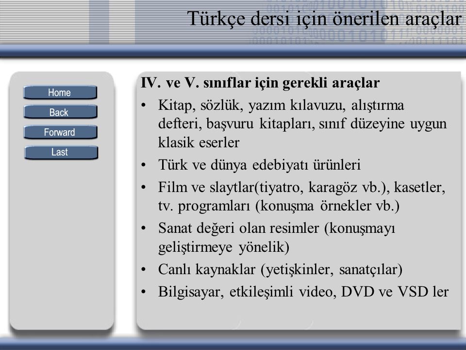 Türkçe dersi için önerilen araçlar