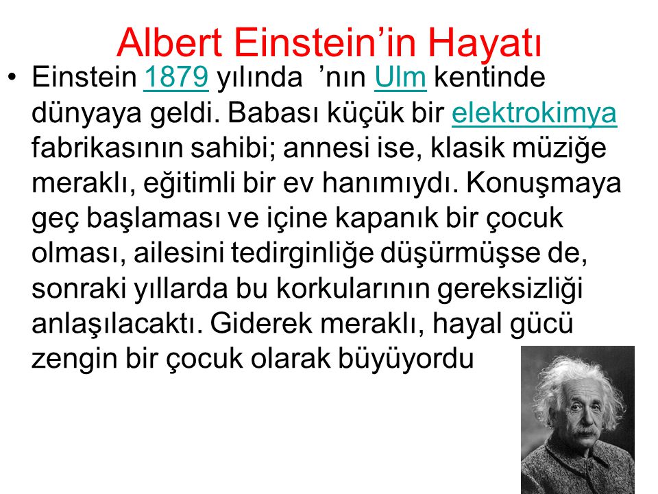 Albert Einstein’in Hayatı
