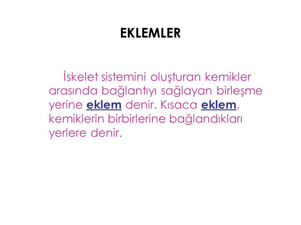 EKLEMLER