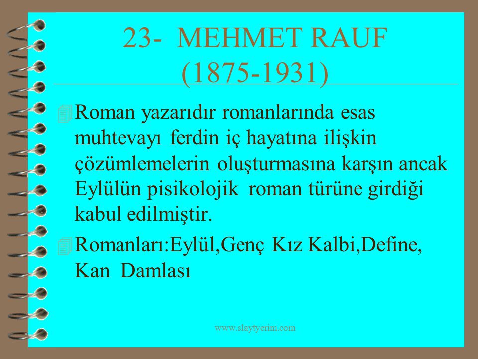 23- MEHMET RAUF ( )
