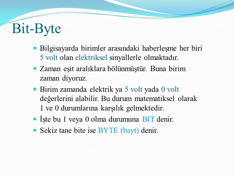 Bit byte