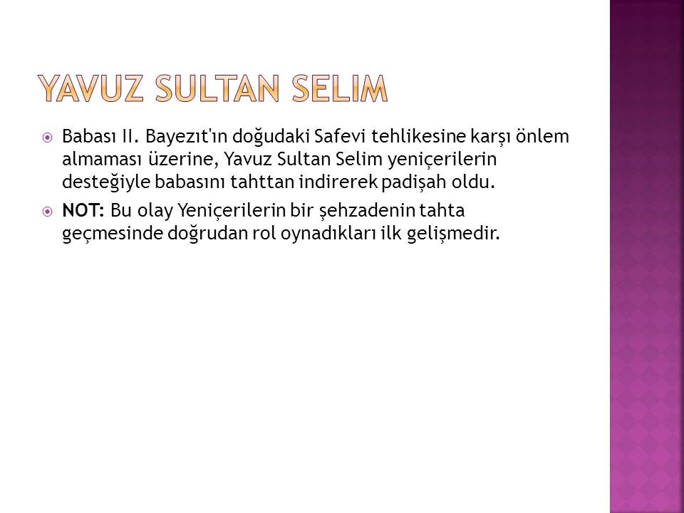 yavuz sultan selim