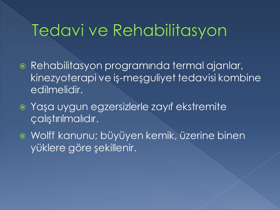 Tedavi ve Rehabilitasyon