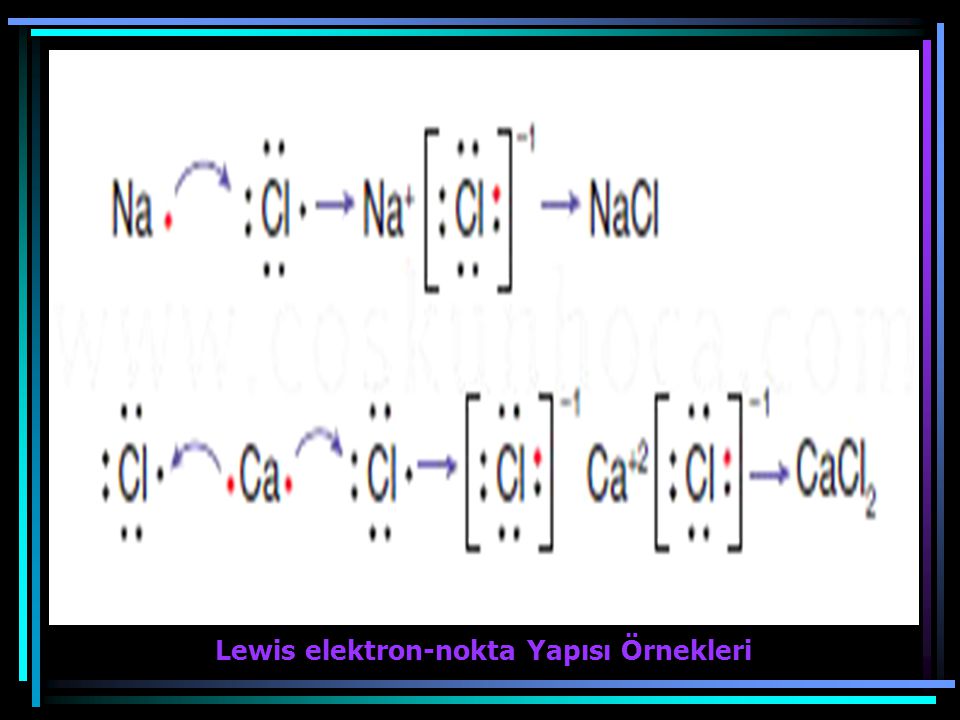 Lewis elektron-nokta Yapısı Örnekleri