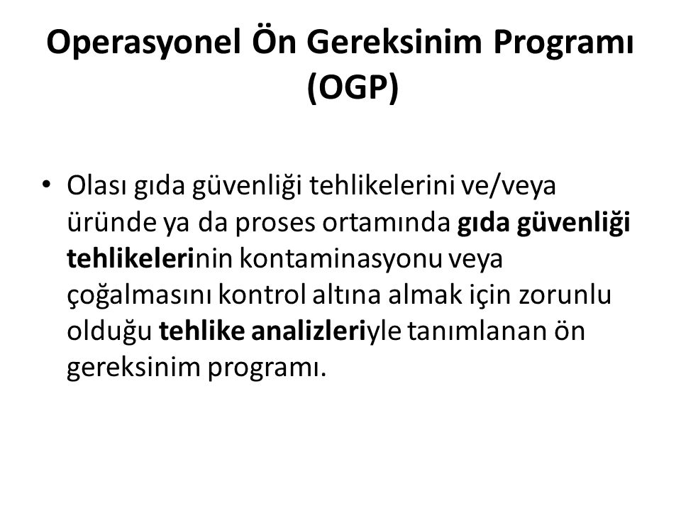 Operasyonel Ön Gereksinim Programı (OGP)