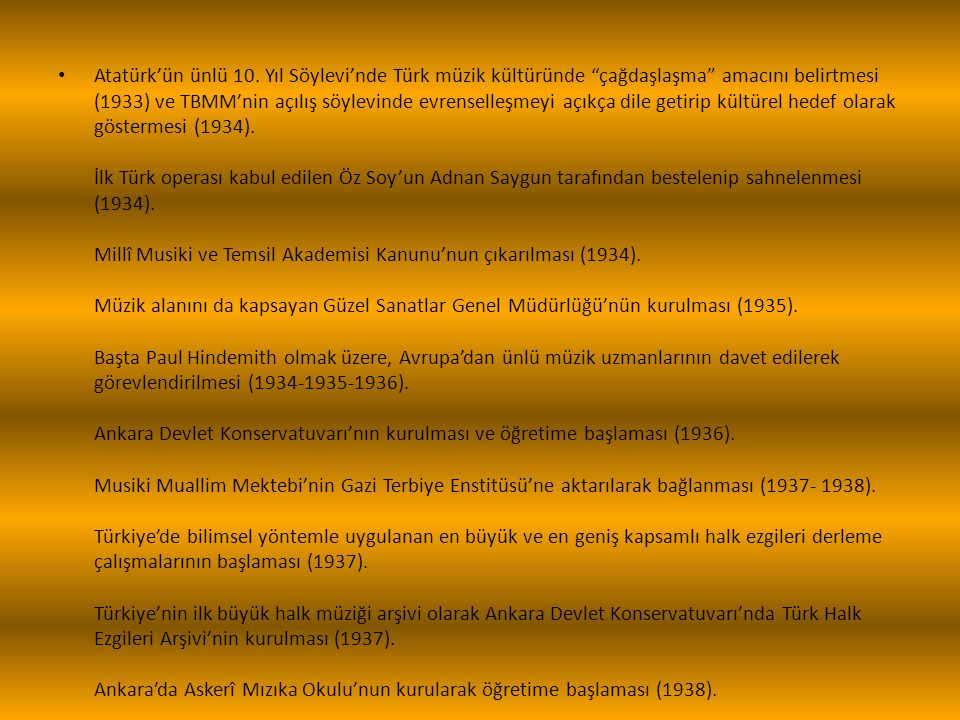 Atatürk’ün ünlü 10.