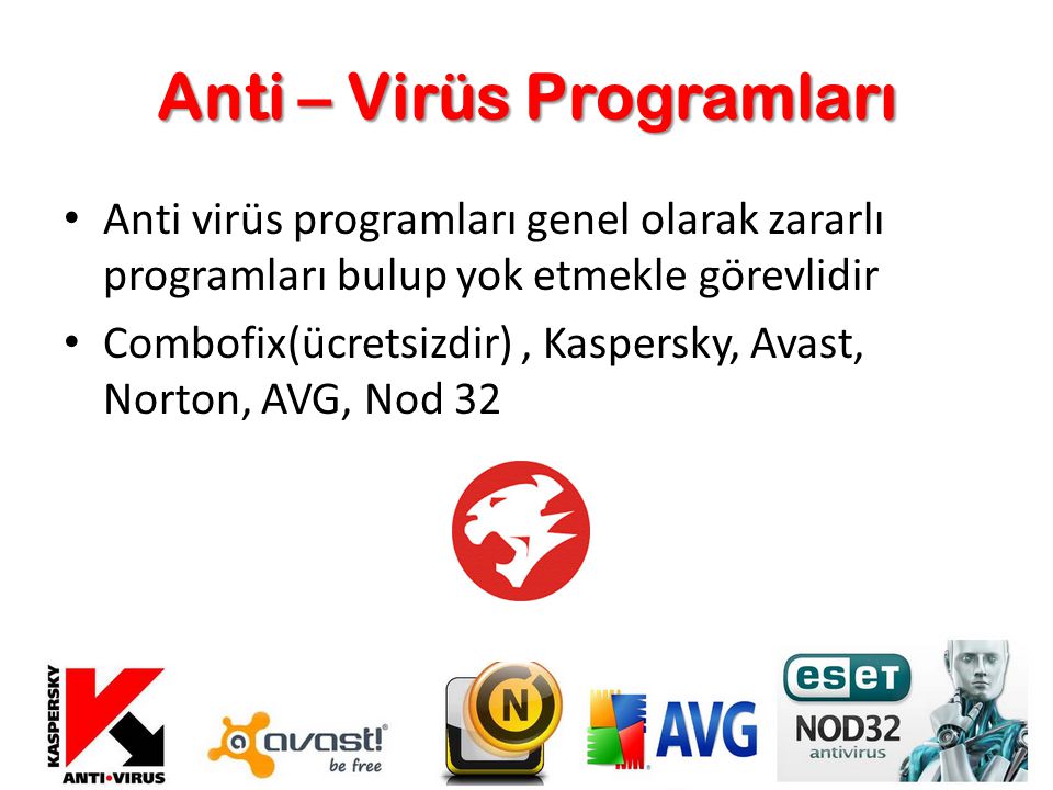 Anti – Virüs Programları