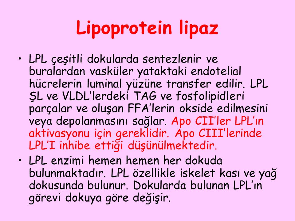 Lipoprotein lipaz