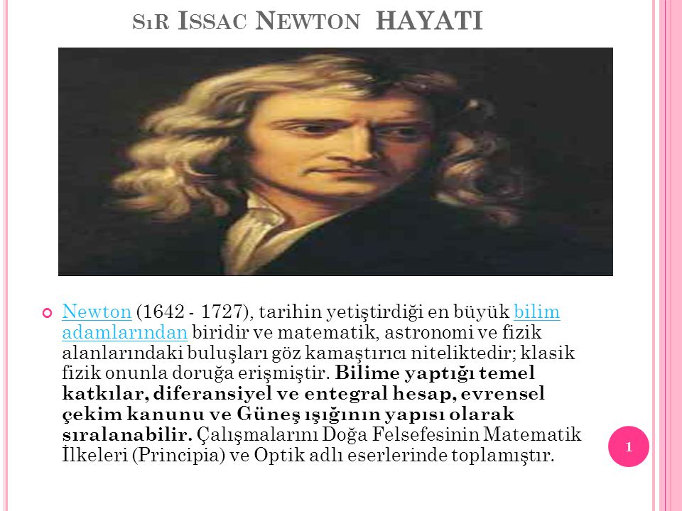 sır Issac Newton HAYATI