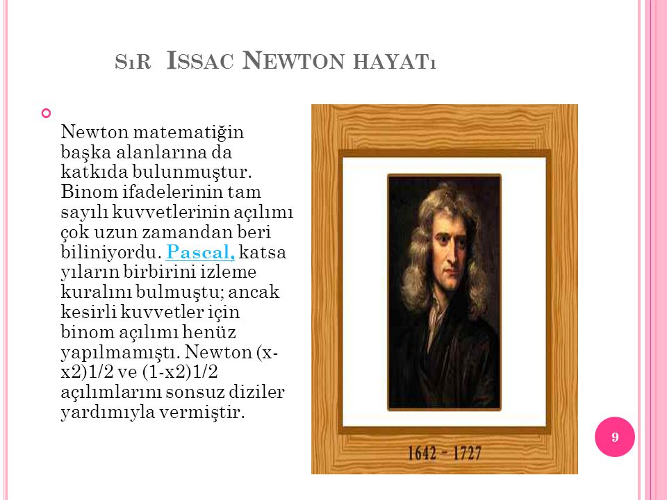 sır Issac Newton hayatı
