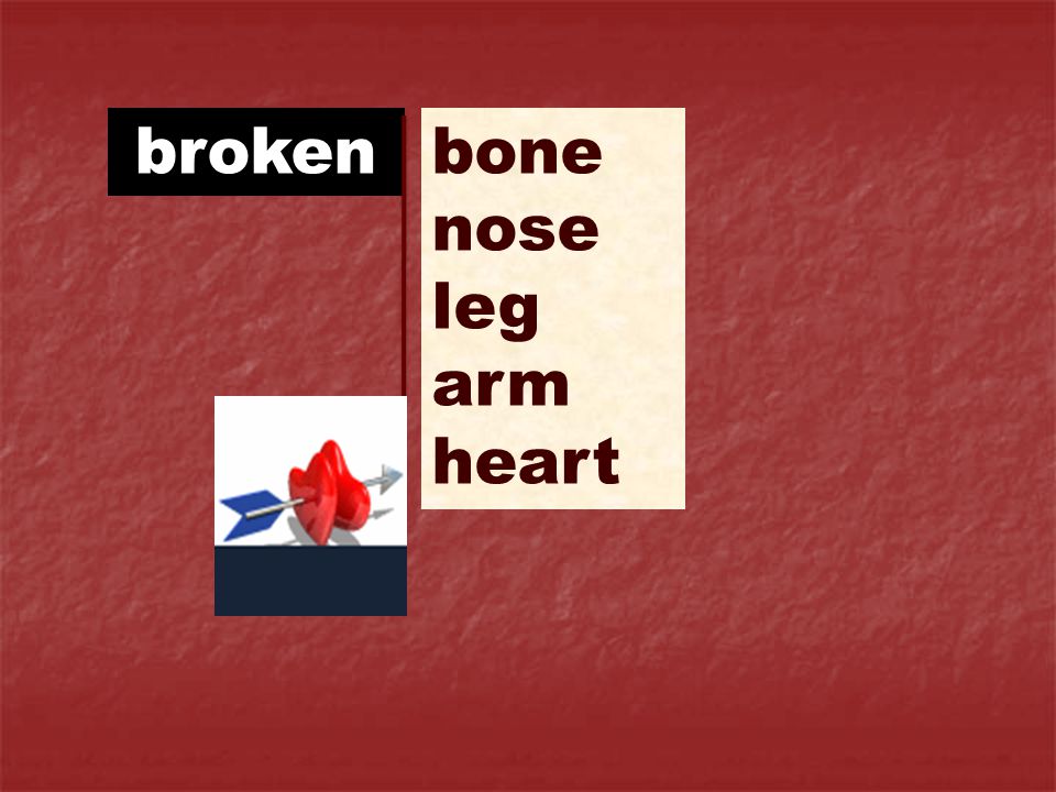 broken bone nose leg arm heart