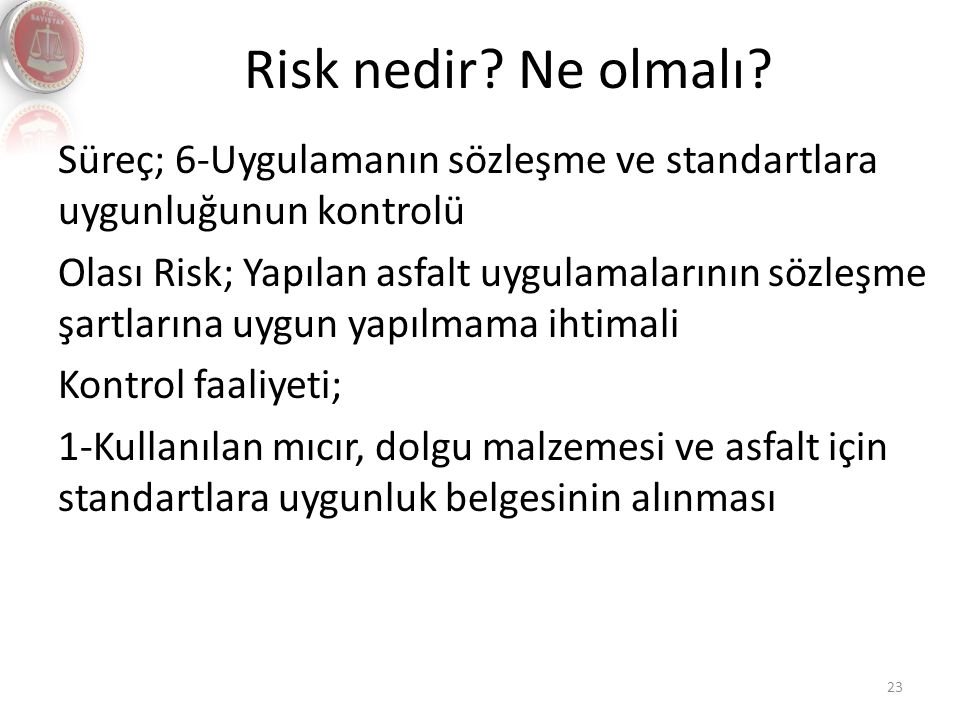 Risk nedir Ne olmalı