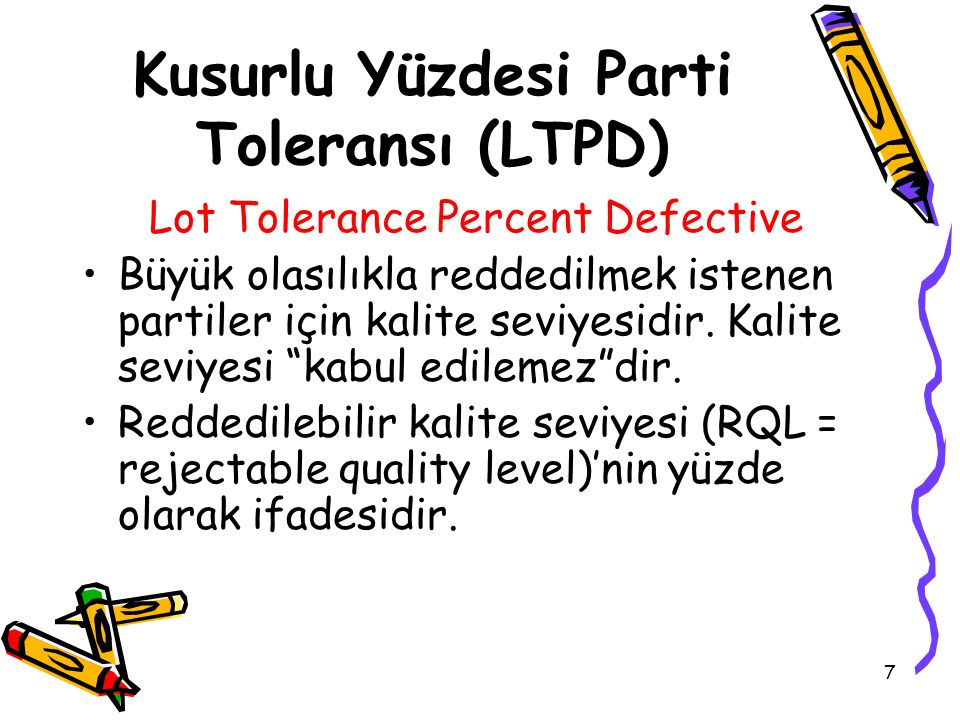 Kusurlu Yüzdesi Parti Toleransı (LTPD)
