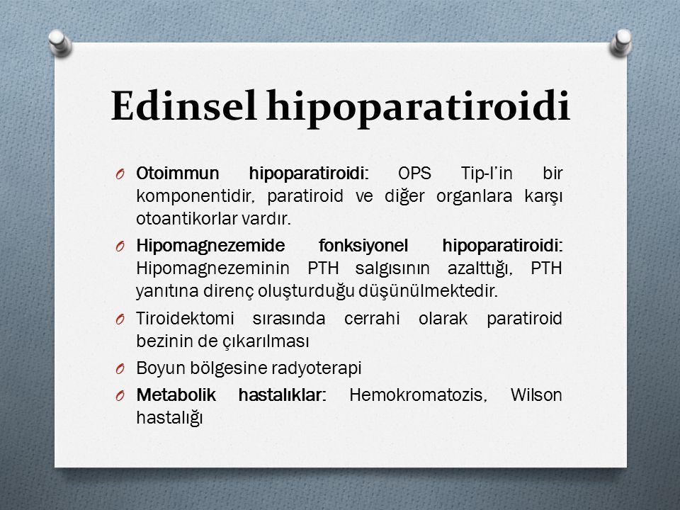 Edinsel hipoparatiroidi