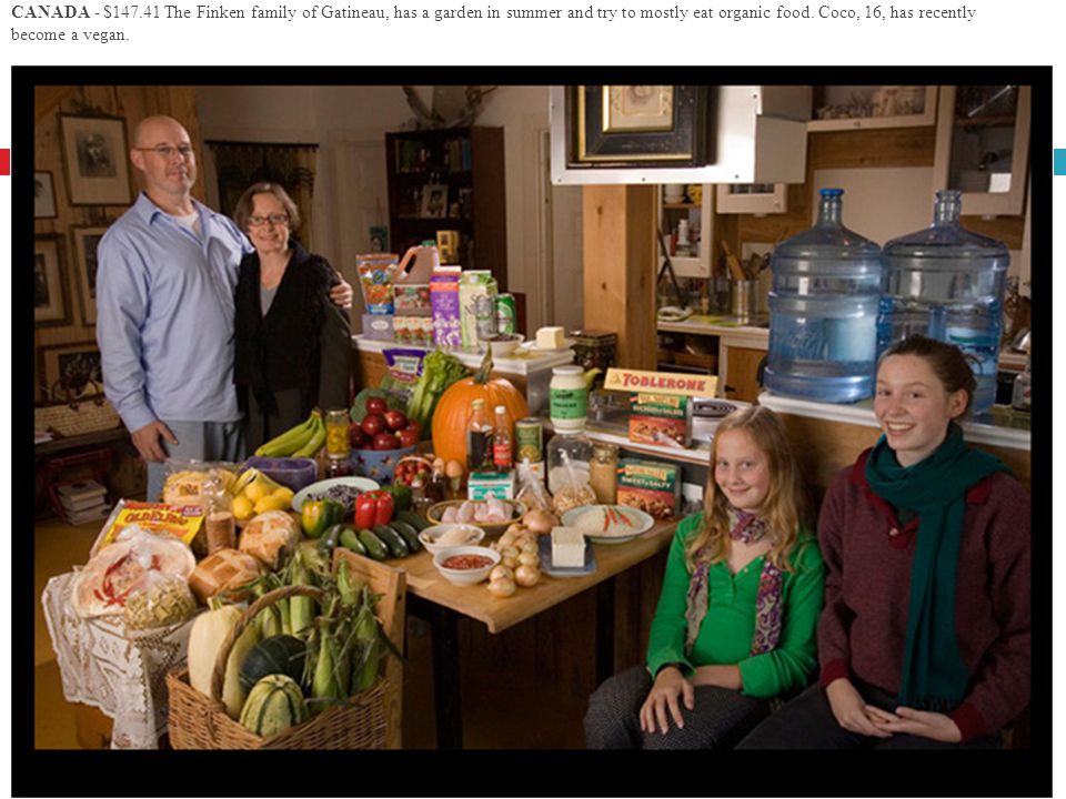История жизни обычной семьи 36. Питер Менцель голодная Планета. Канада обычная жизнь. Канада быт. Овощи что едят американцы.