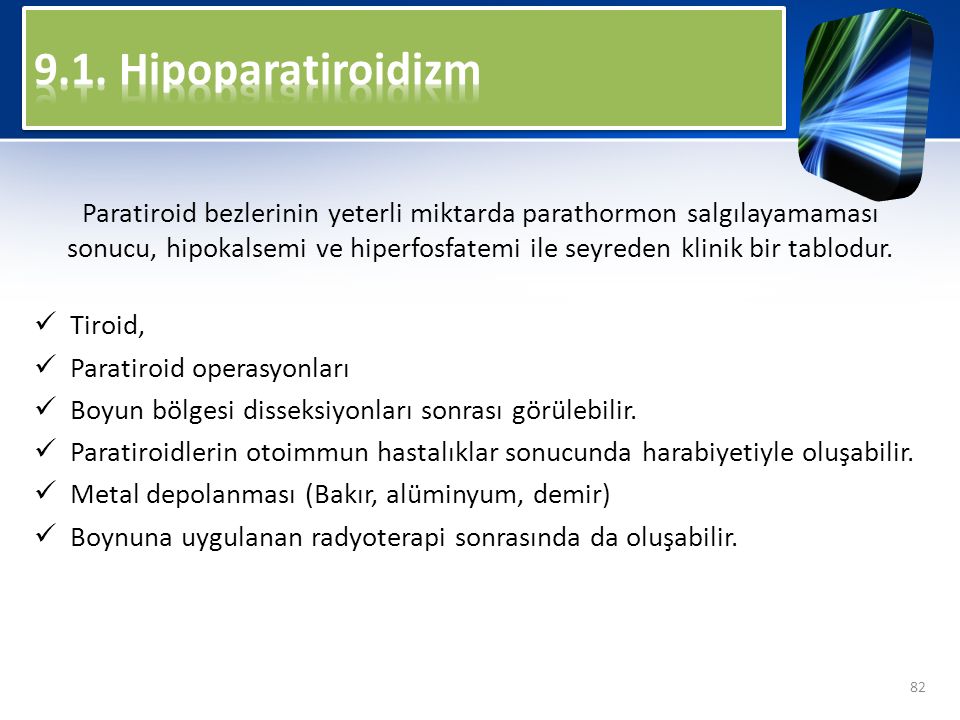 9.1. Hipoparatiroidizm
