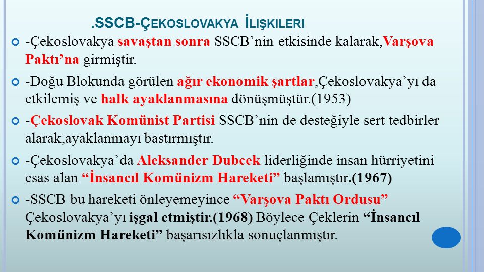 .SSCB-Çekoslovakya İlişkileri